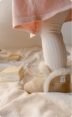 Baby wearing personalized socks